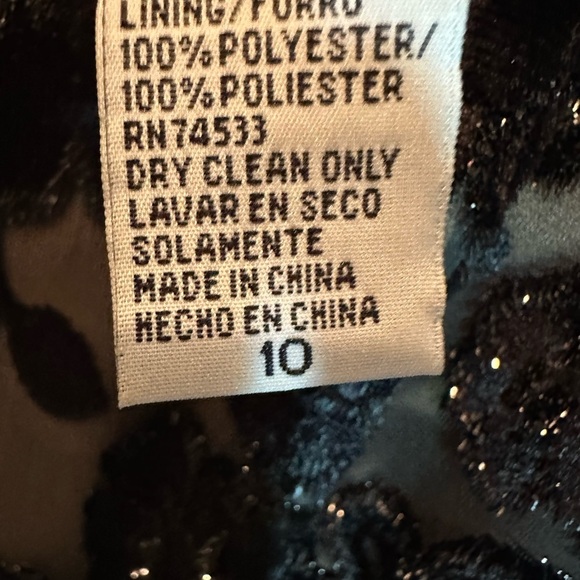 VTG Jeffrey & Dara Evenings Ladies Sz10 Dress Cocktail Black Overlay Lace Bodice - Picture 7 of 9